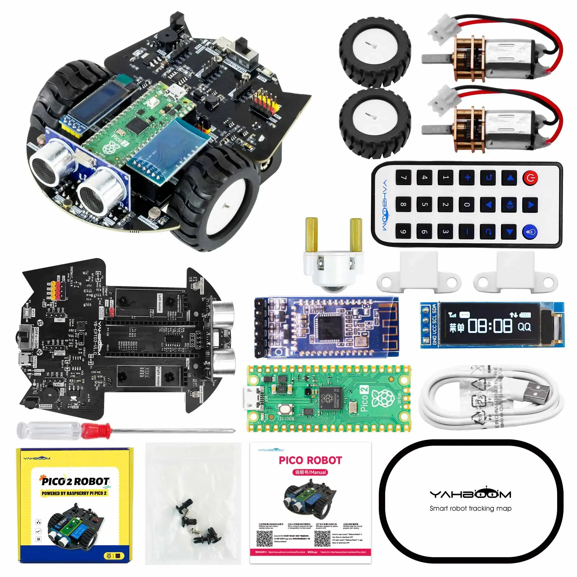 Yahboom Raspberry Pi Pico 2 Ro - đánh giá và giá Diy Robot Electronics Kit