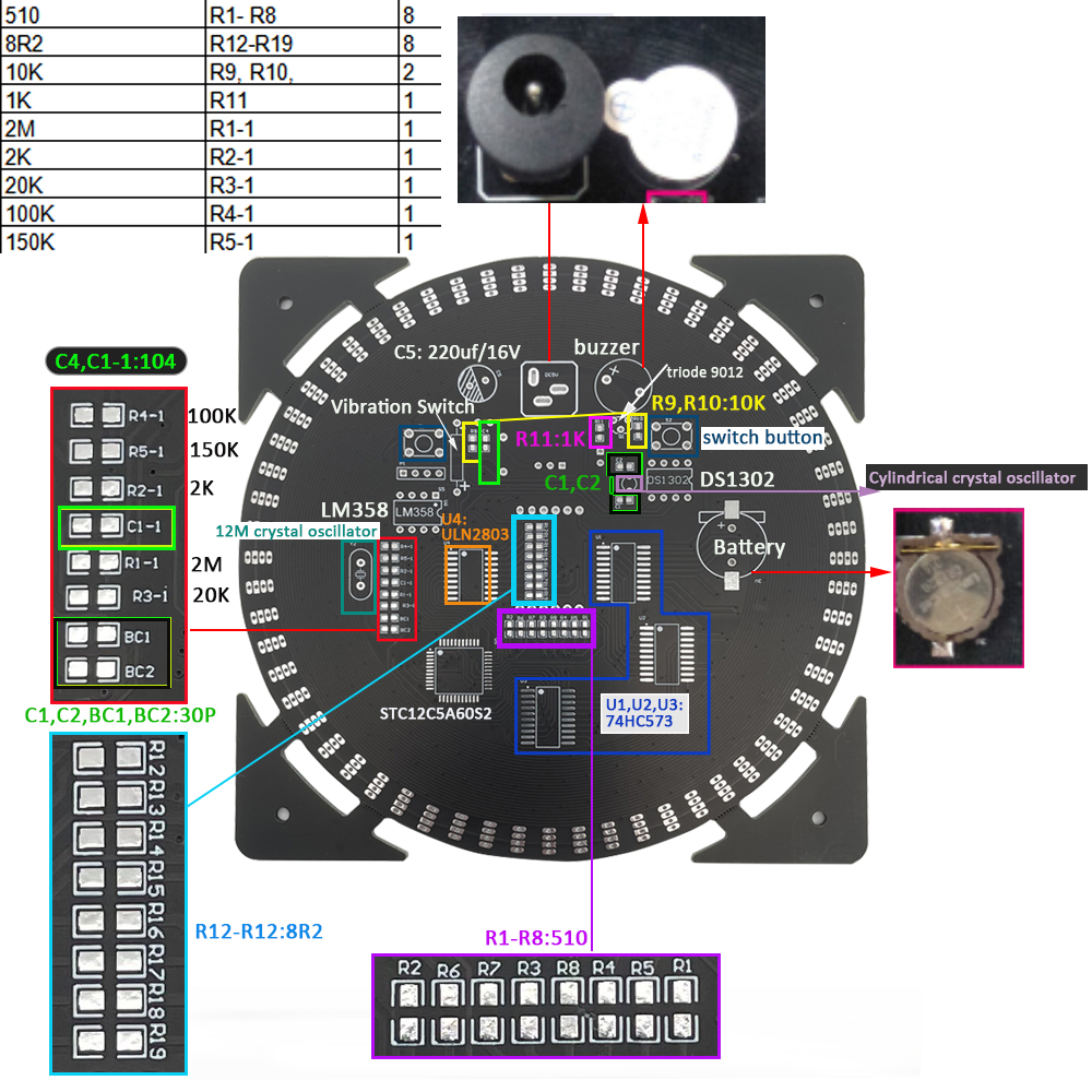 DIY electronic clock kit 14.5* - đánh giá và giá Diy Electronics Kits For Adults