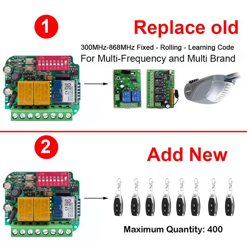 Universal Tuya WiFi Switch Gar - đánh giá và giá Rf 433Mhz Module