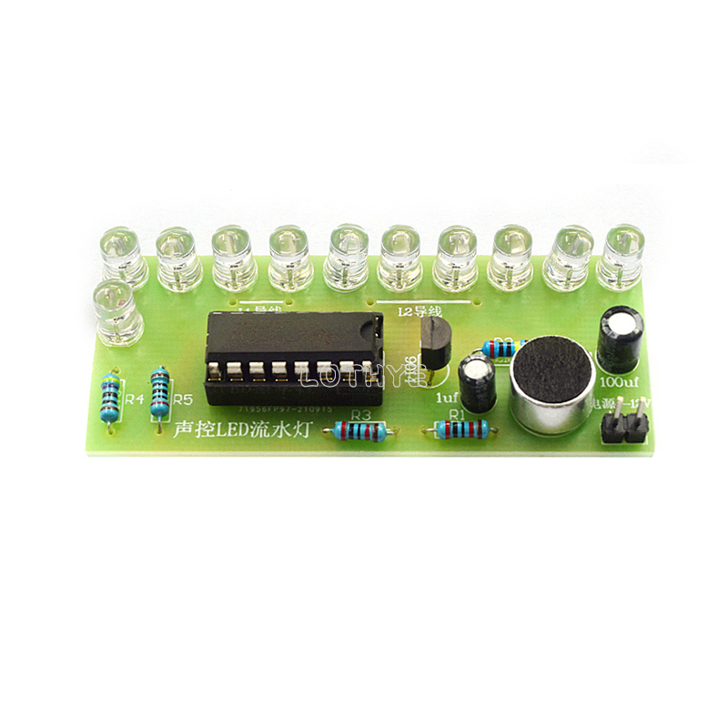 CD4017 Voice Control LED Water - đánh giá và giá Diy Electronics Project Kit