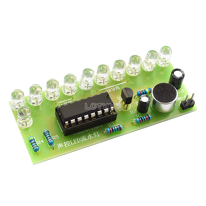 CD4017 Voice Control LED Water - đánh giá và giá Diy Electronics Project Kit