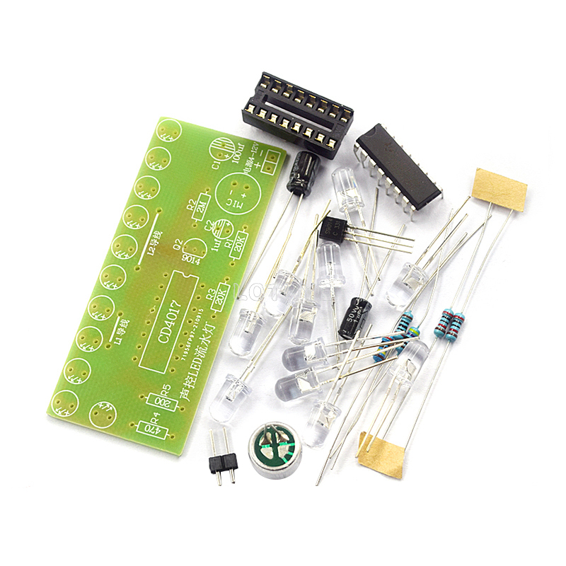 CD4017 Voice Control LED Water - đánh giá và giá Diy Electronics Project Kit