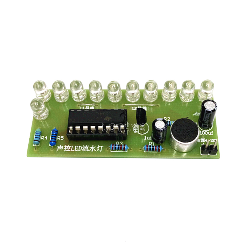 CD4017 Voice Control LED Water - đánh giá và giá Diy Electronics Project Kit