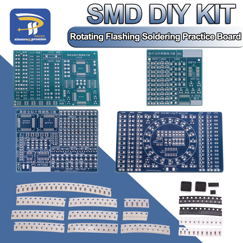 SMD NE555 CD4017 Rotating Flas - đánh giá và giá Diy Electronics Project Kit