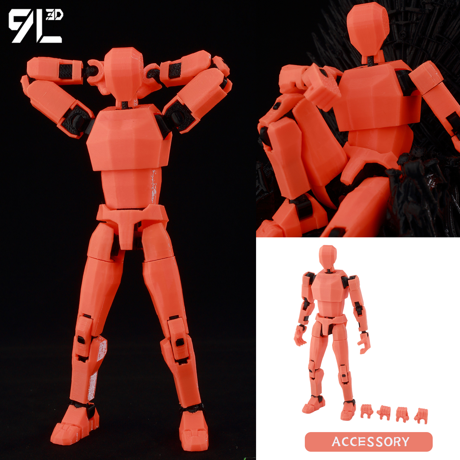 9L 3D Printed Articulated Dumm - đánh giá và giá Diy Robot Electronics Kit