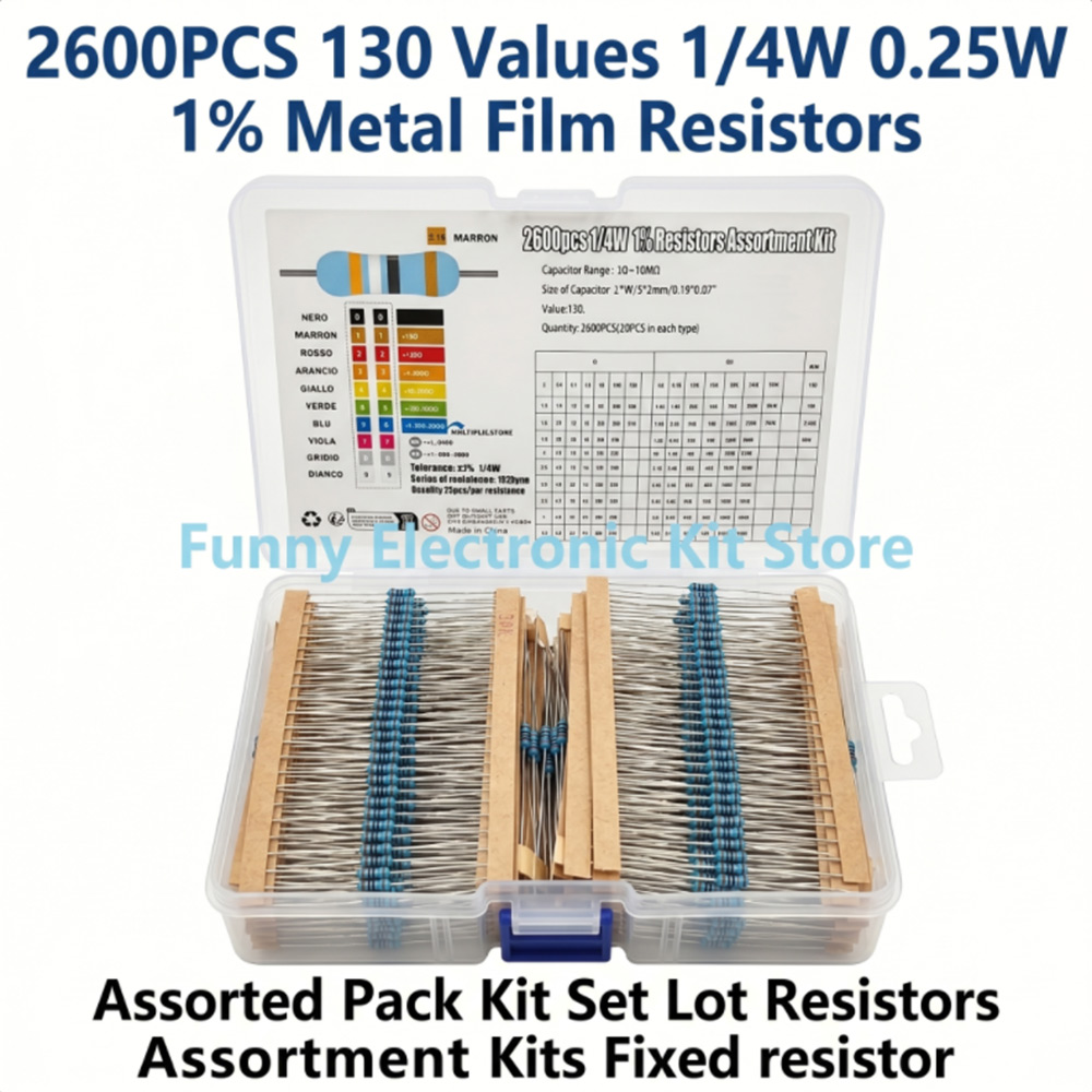 2600pcs Metal Film Resistors A - đánh giá và giá Diy Electronics Project Kit