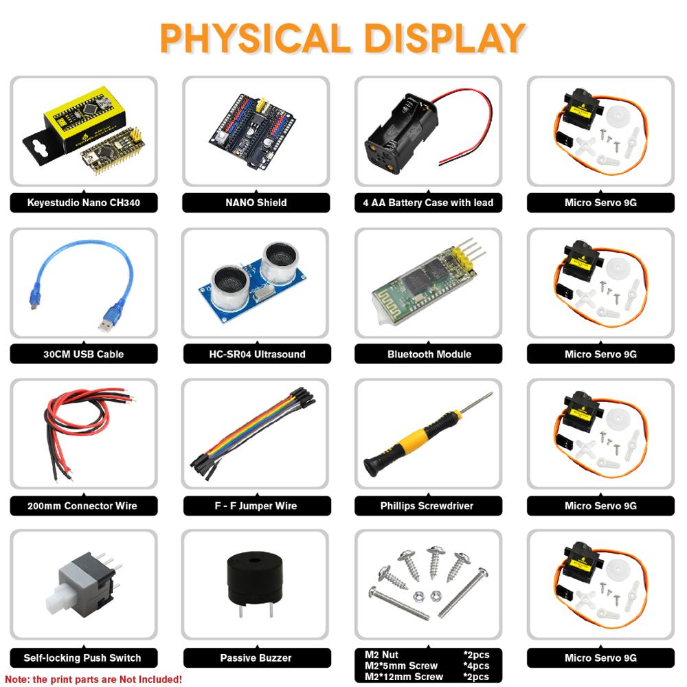 Keyestudio DIY Electronic Comp - đánh giá và giá Diy Robot Electronics Kit