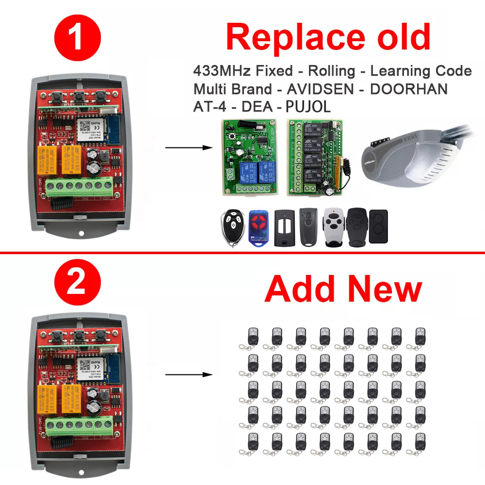 Tuya Auto Gate Control Opener  - đánh giá và giá Rf 433Mhz Module