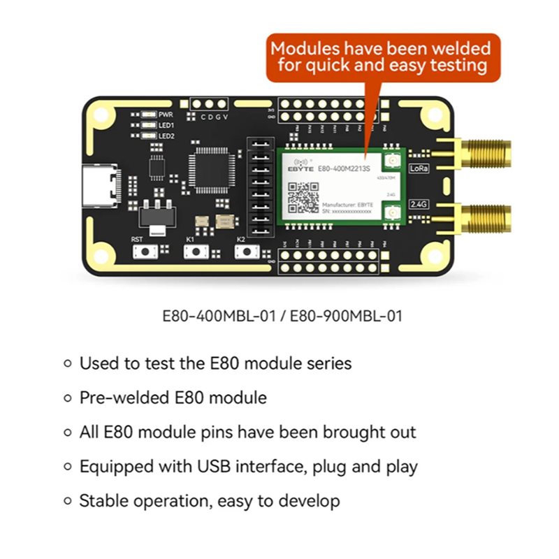 A52T 10X EBYTE LR1121 Lora Spr - đánh giá và giá Rf 433Mhz Module