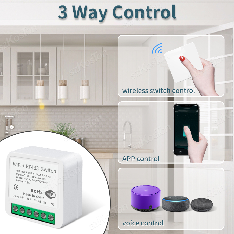 RF433 WiFi Smart Switch 2in1 W - đánh giá và giá Rf 433Mhz Module