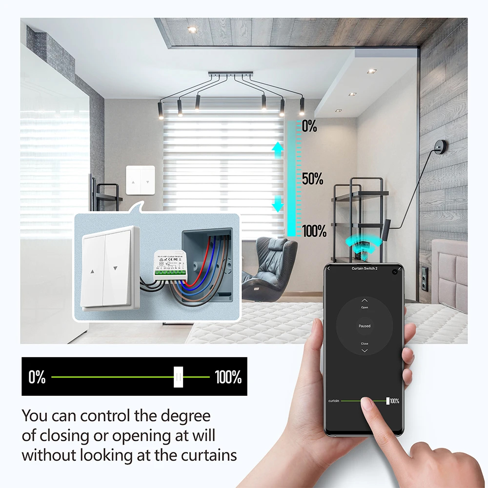 Tuya WiFi Smart Curtain Switch - đánh giá và giá Rf 433Mhz Module