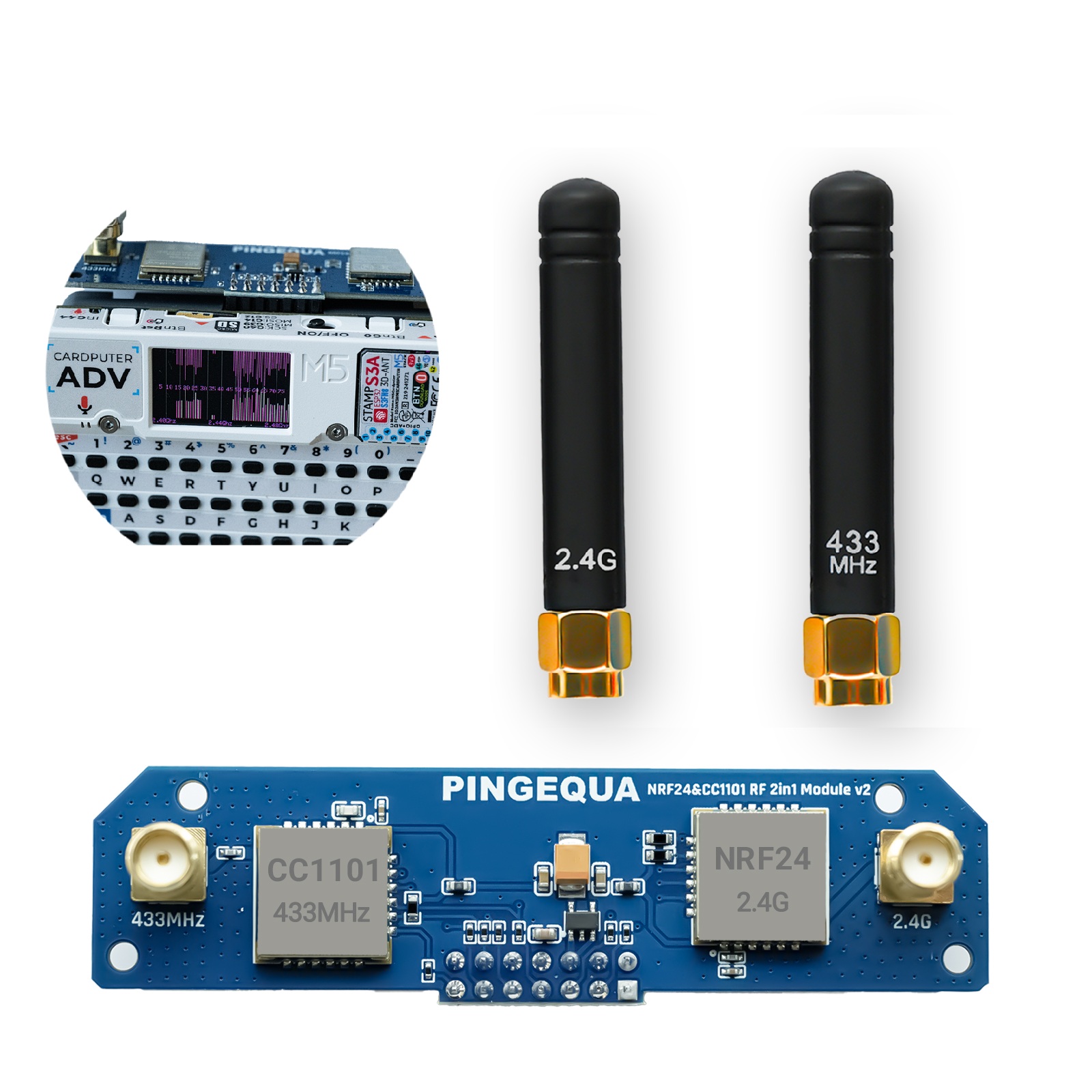 2-in-1 RF Devboard 2.4GHz & 43 - đánh giá và giá Rf 433Mhz Module