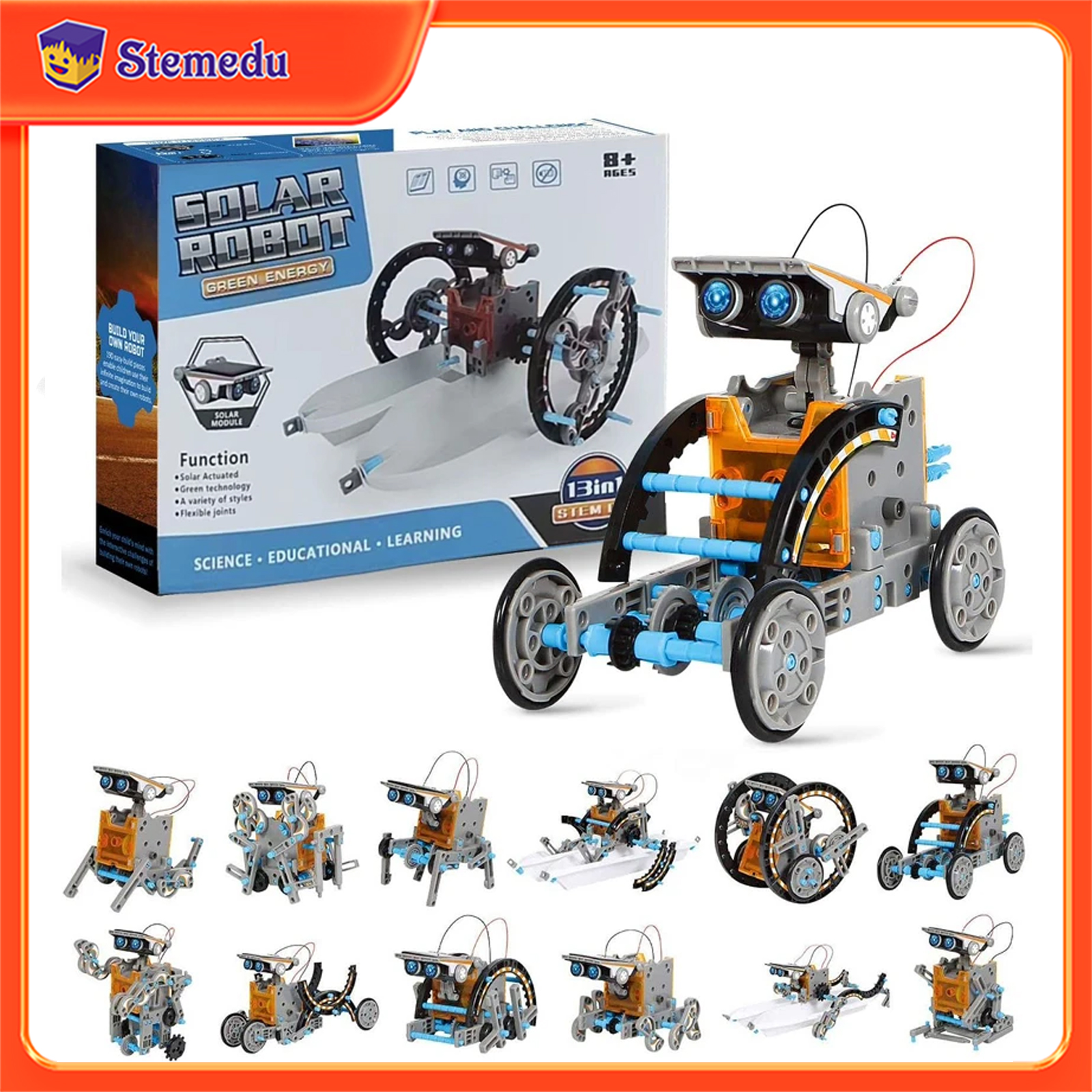 13 in 1 Solar Powered Robot Sc - đánh giá và giá Diy Robot Electronics Kit