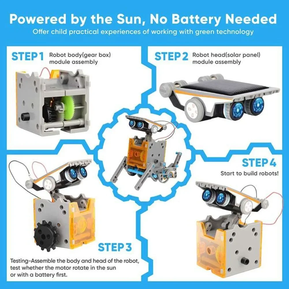 13 in 1 Solar Powered Robot Sc - đánh giá và giá Diy Robot Electronics Kit